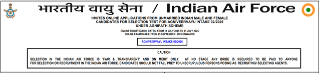Indian Airforce Agniveer Vayu Result 2025 Image